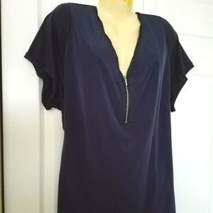 Lane Bryant Top 26 28 Navy Blue Tunic